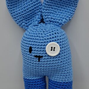 Abstract haasje in blauw